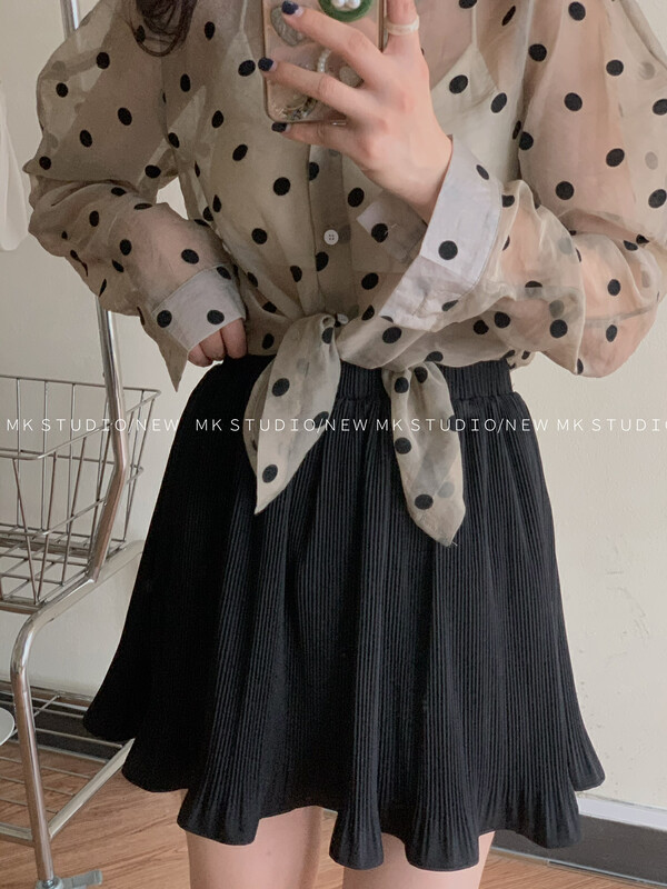 [MK] versatile slim fitting skirt pants 3352# hjy