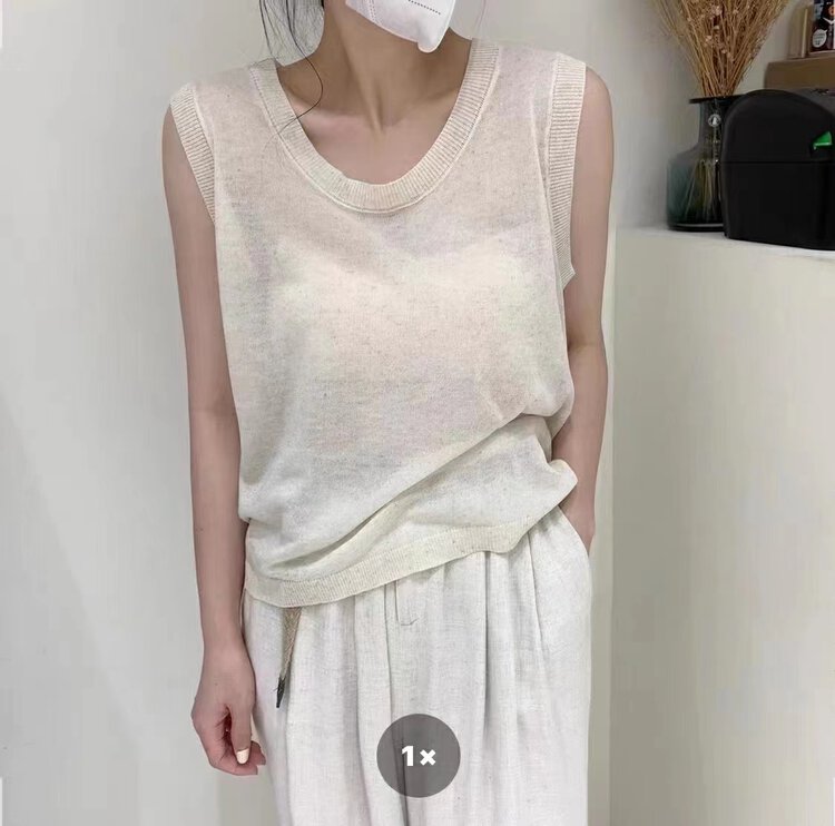 [women] simple solid color versatile vest / suspender ys1-3360# zxl