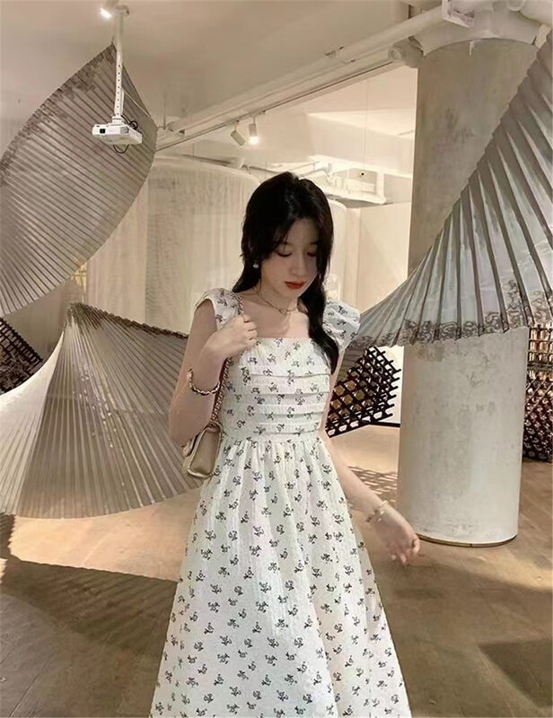 [MS studio] lady's floral flying sleeve dress 99567# PCZ