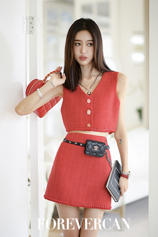 [Alala emelia] Xiaoxiang sleeveless vest skirt set l1707