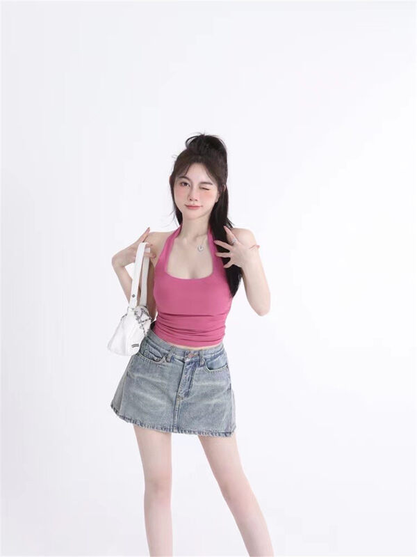 [MS studio] hot girl style short neck tank / sling 4153# PCZ