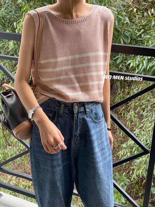 [women] STRIPED FASHION versatile vest / suspender 3526# zxl