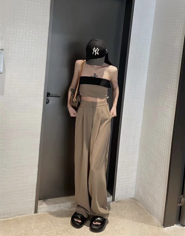 [toko.z] color matching versatile bra + slim Korean casual pants set 22162 \zxl