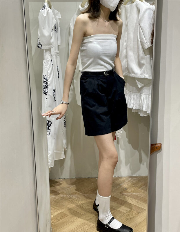 [best u] fashionable, simple and versatile commuter casual shorts (with belt) 56020# LSW