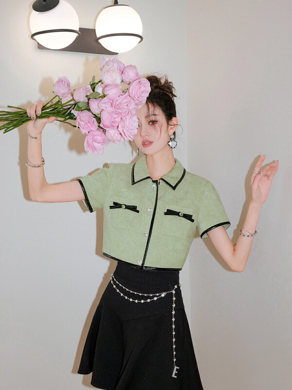 New in early summer! [Alala] niche design heavy industry high waist skirt (with waist chain) (only selling skirt) b1315# JJ