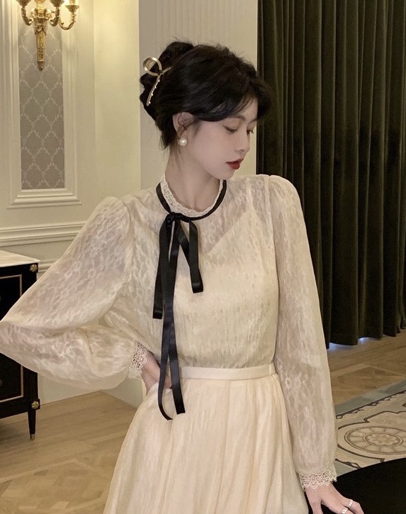 New year in early spring! [LML] lace temperament versatile shirt l0767# ozq