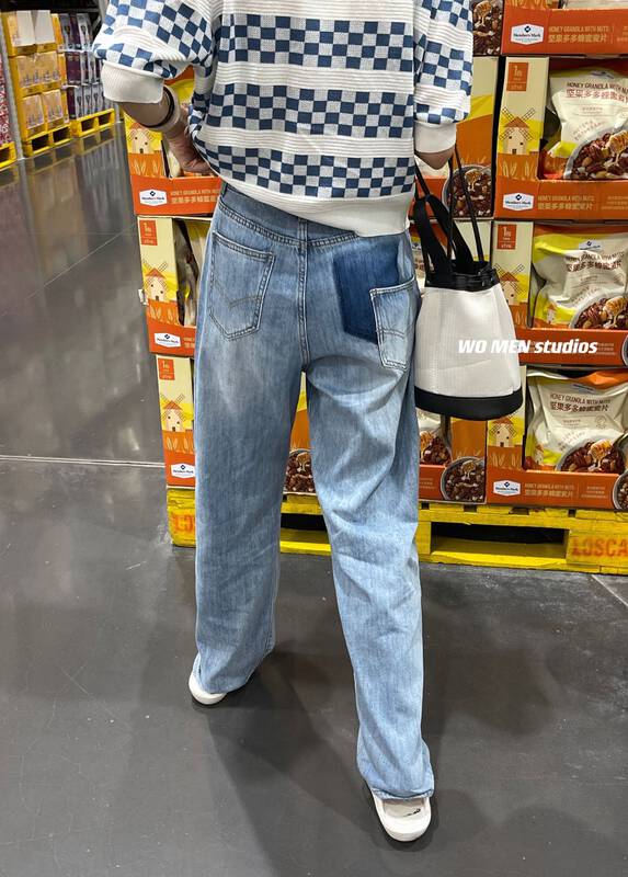 [women] casual simple straight skinny gradient jeans 5269# zxl