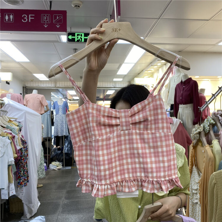 The original price is 43.99! [3e+] lattice fashion Korean vest / suspender (only selling vest) e98910# ll