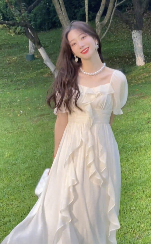 [Nana] short sleeve crimp Pullover dress 0289# PCZ