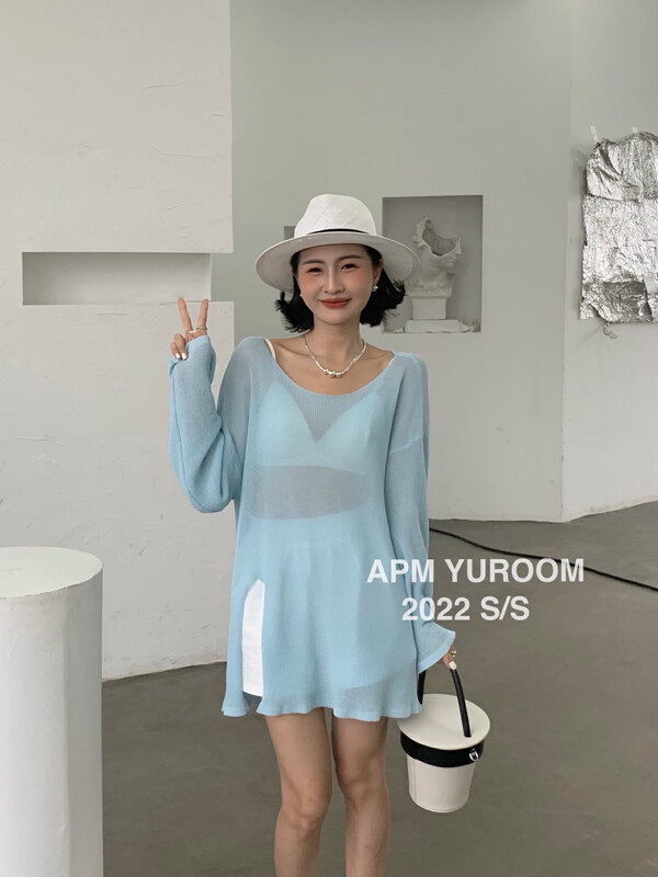 [APM yuroom] Korean loose and versatile split knit 22280 \lsl