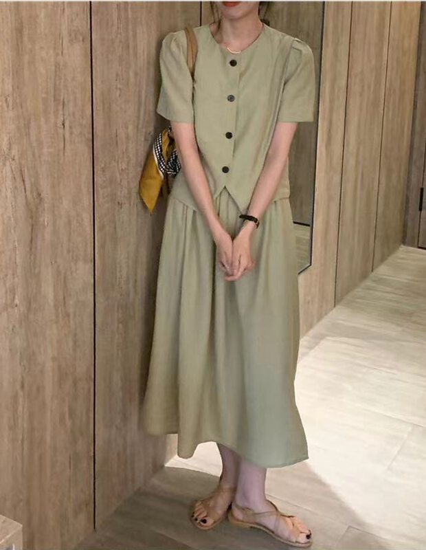 Original price 66.55! [c+home] Korean version high waist thin elastic waist skirt 68805# HBx