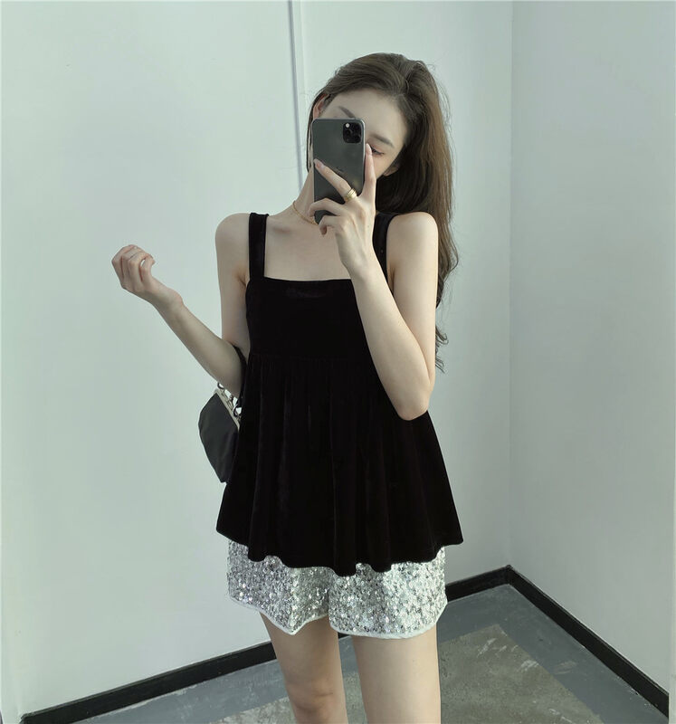 [modern 197] simple solid color versatile vest / suspender 5881# LSL