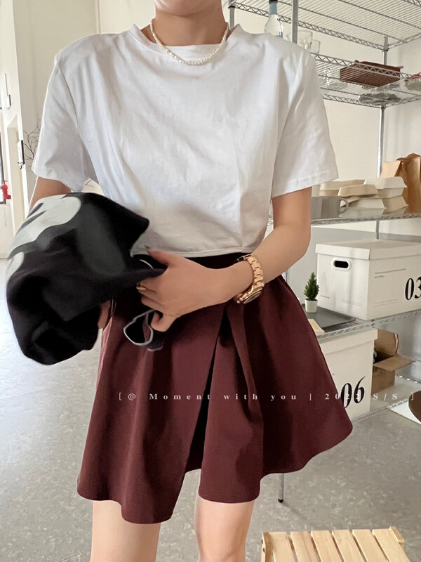 [moment with you] irregular design, niche skirt t0899-j\lsw