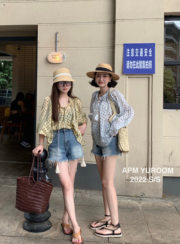 [APM yuroom] temperament national style retro pattern sunscreen shirt ys2-8151# LSL