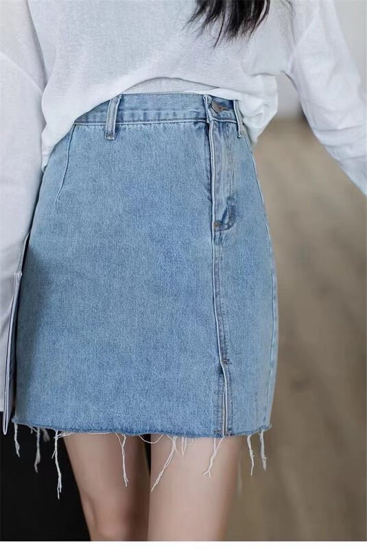 [gill] Korean style personalized denim short skirt 563# zjy
