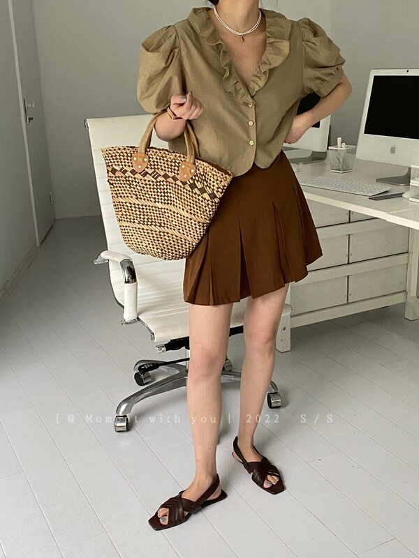 [event with you] summer high waist A-shaped slim skirt pants t0771-j\lsw