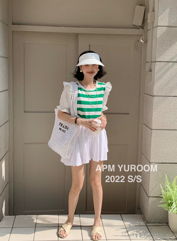 [APM yuroom] new sweet stripe stitched sweater 22852\lsl
