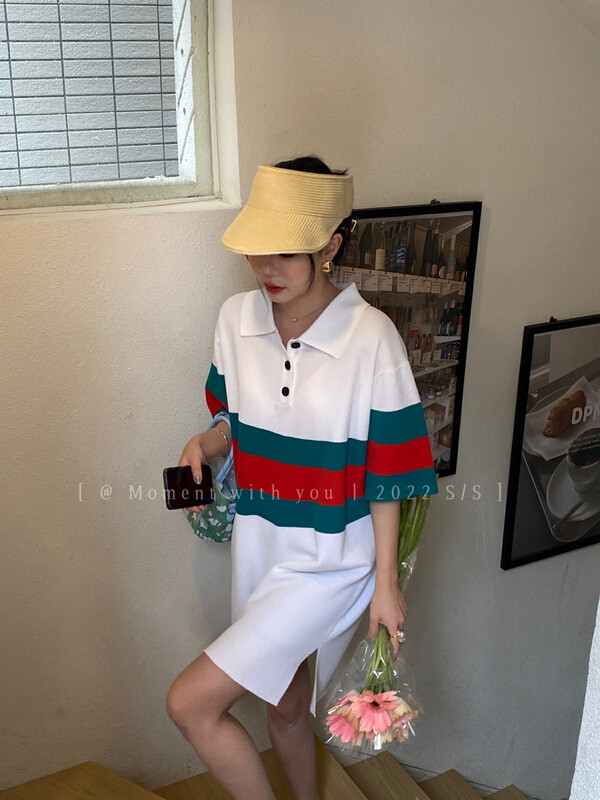 [moment with you] contrast fashion loose dress 2m111\lsw