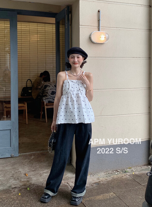 [APM yuroom] sweet broken flower small fresh vest / sling ys1-8087# LSL