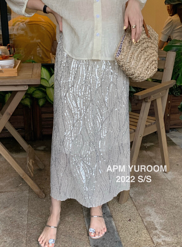 [APM yuroom] Sequin temperament versatile skirt ys2-8108 \lsl