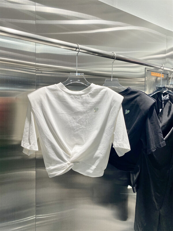 New year in early spring! [laga] simple and versatile round neck love pattern short sleeve T-shirt 0256\jj
