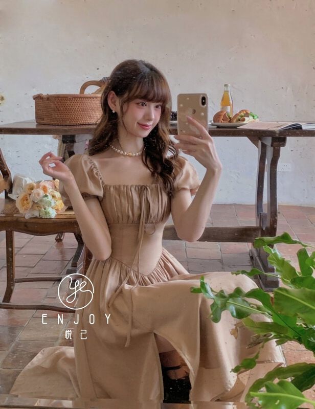 [enjoy · please yourself] lady temperament Court Style Floral Dress 8997# PCZ