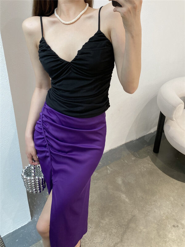 [modern 197] casual and versatile classic pleated vest / sling 81138 \lsl