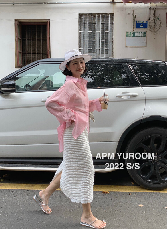 [APM yuroom] Korean version versatile high waist slim skirt ys1-8066\lsl