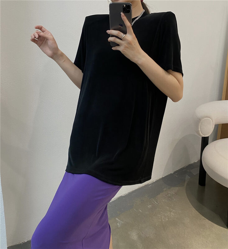 [modern 197] casual and versatile loose short sleeve T-shirt ys1-81206\lsl