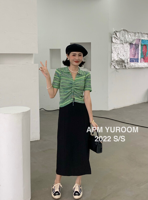 [APM yuroom] vintage fashion striped sweater 22263 \lsl