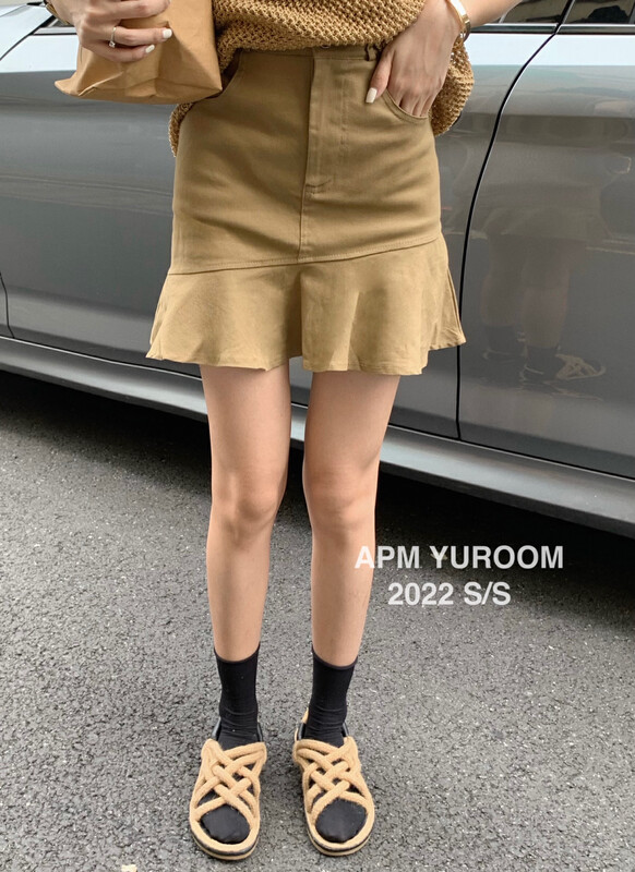 [APM yuroom] New Korean versatile Ruffle Skirt ys1-8025# LSL