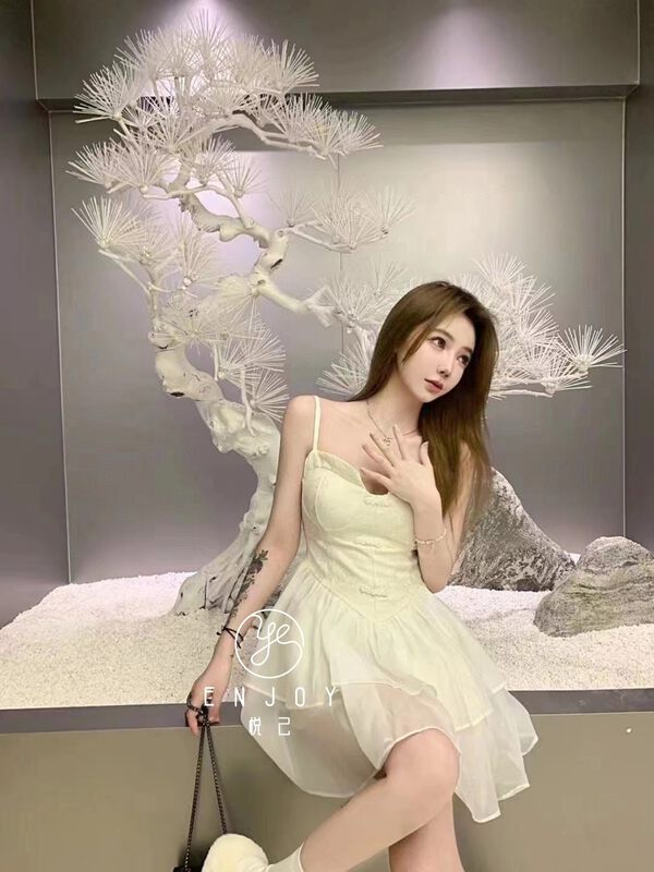 [enjoy · Yueji] pure suspender dress 9062# PCZ