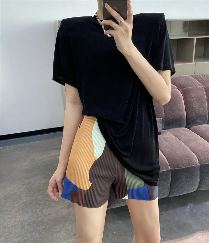 [modern 197] comfortable and versatile color blocking casual shorts 7189-1\lsl