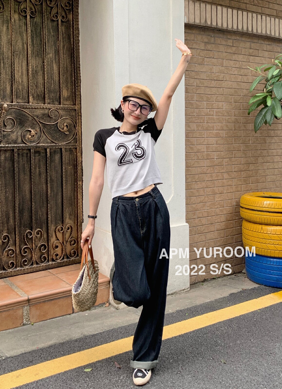 [APM yuroom] Korean casual loose jeans 022981# LSL