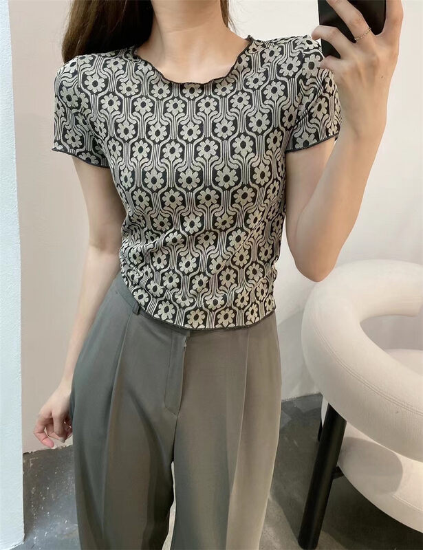 [modern 197] round neck temperament fashion shirt 81128# GYJ