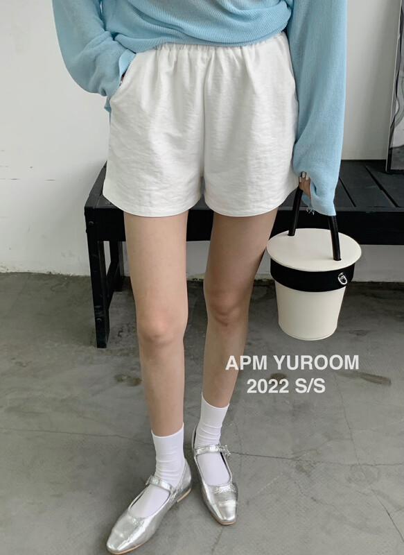 [APM yuroom] New Korean style versatile high waist slim casual shorts 22283# LSL
