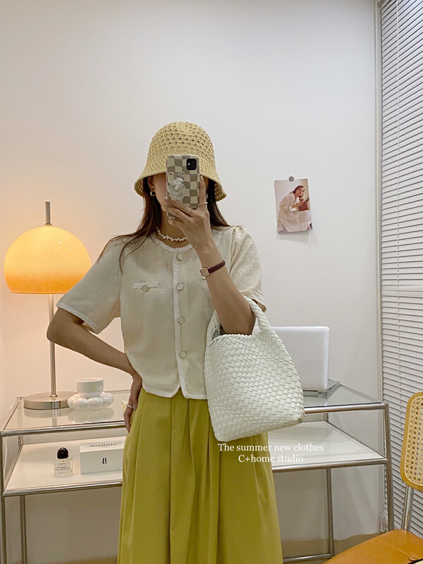 New in early summer! [c+home] Korean exquisite small fragrance shirt 68827 \hbx