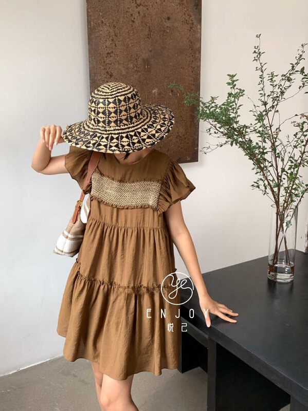 [enjoy · Yueji] Korean version small fresh fashion dress (with waist rope) 9071# PCZ