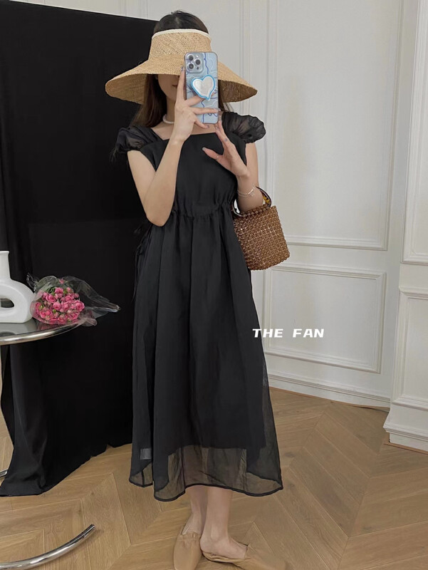 [the fan] linen waistband vest dress 506061# zxx