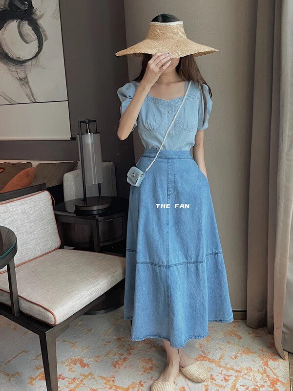 [the fan] high waist lady temperament skirt 509633# zxx