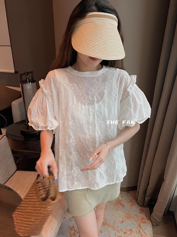 [the fan] bubble sleeve retro simple shirt 51012 \zxx