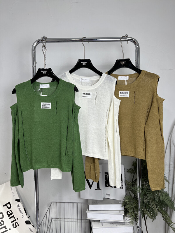 [Fanfan] design sense off shoulder fashion sweater 90007 \zxx