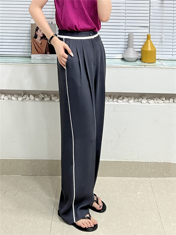 [rumu] contrast color fashion design casual pants 22101\xyj