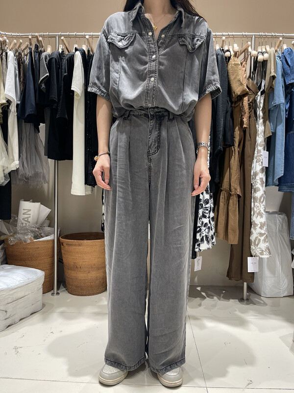 [the fan] fashionable copper ammonia wide leg casual pants y502101 \zxx