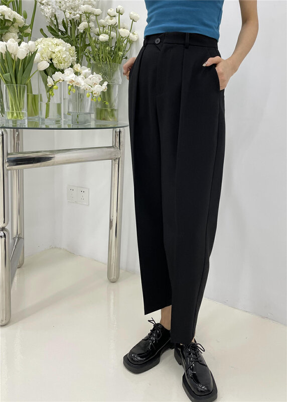 [Ru mu] straight tube versatile loose casual pants 2218-1 \xyj