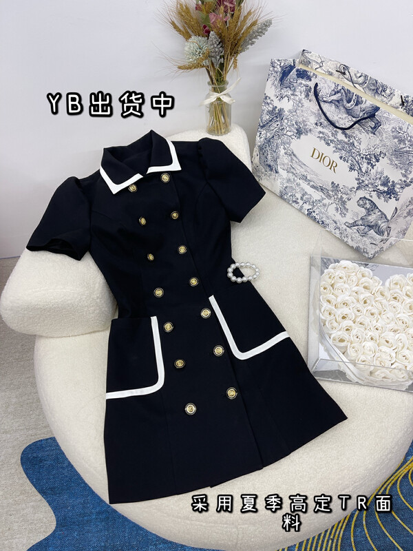 [O.S] xiaoxiangfeng double breasted waist slimming buttock dress 607# ozq