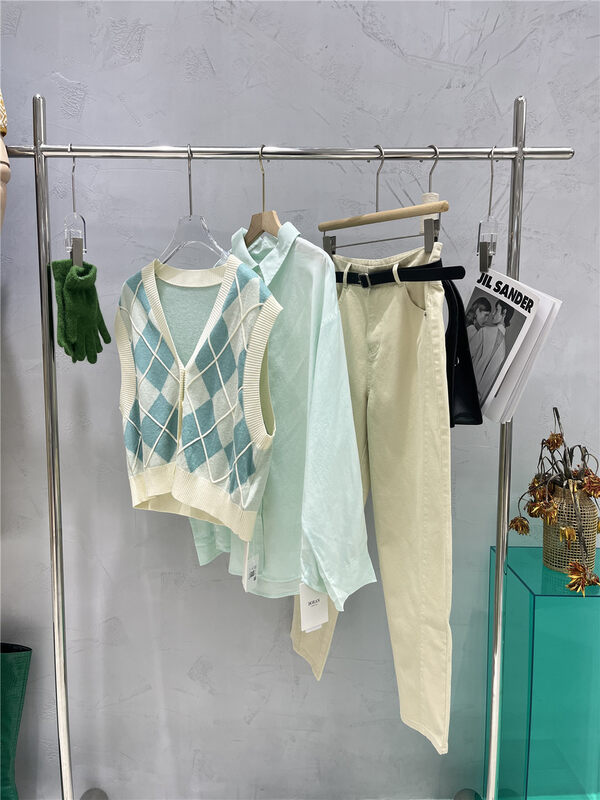 Cxdhh/ new year in early spring! College style knitted cardigan ys1-xb3-22b6172s# LSW