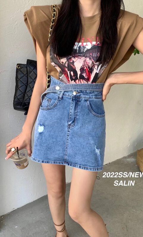 [Salin] irregular slim skirt 6911# PCZ