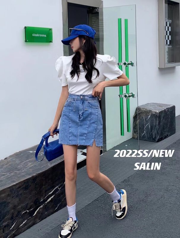 [Salin] temperament slim skirt (with detachable chain) 6917# PCZ