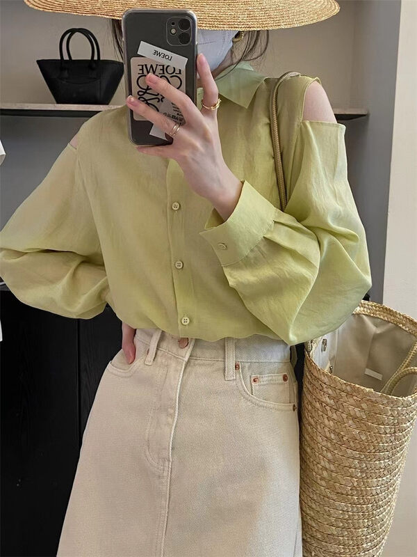 [larti] one breasted comfortable versatile shirt 8687\ll